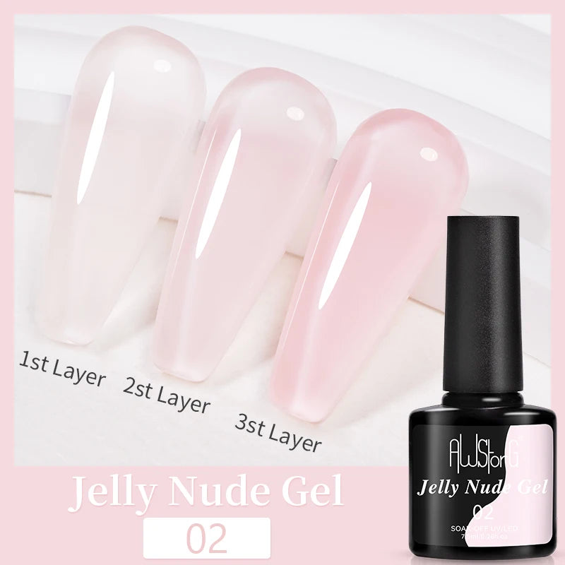 AWStorG 15ML Pink Color Gel Nail Polish Fantastic Adhesion Consistency Ultra Gorgeous Color Soak Off UV LED Semi Permanent Gel