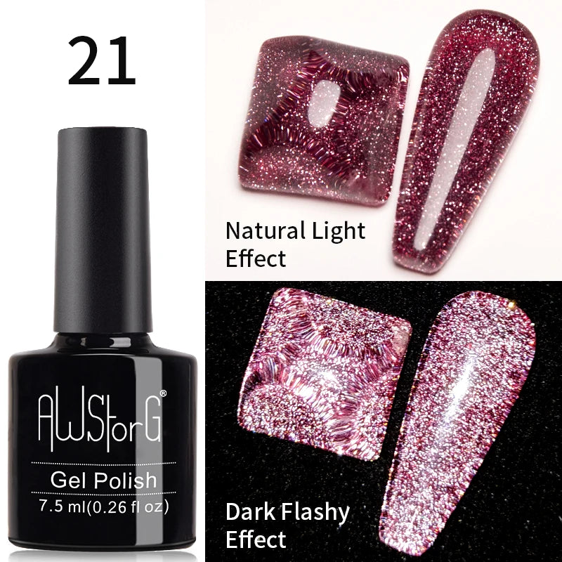 AWStorG 15ML Pink Color Gel Nail Polish Fantastic Adhesion Consistency Ultra Gorgeous Color Soak Off UV LED Semi Permanent Gel