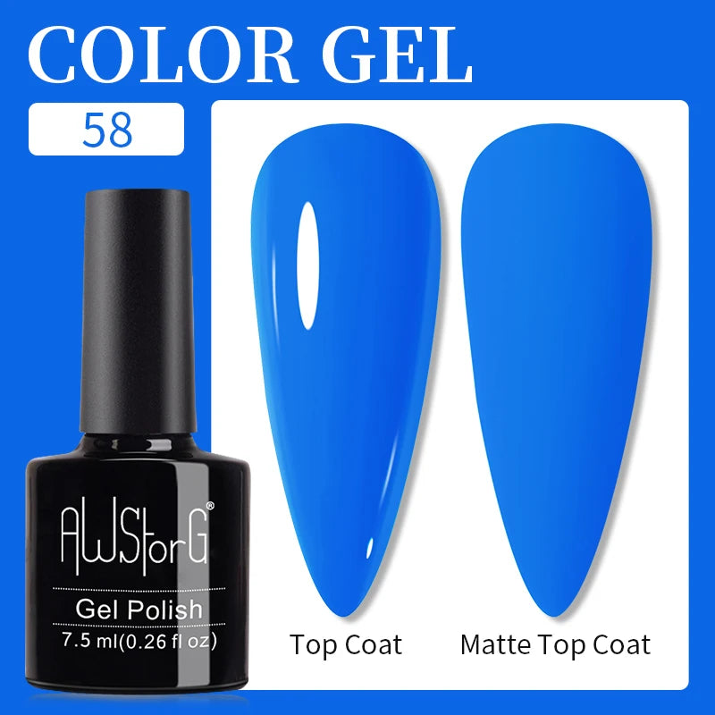 AWStorG 15ML Pink Color Gel Nail Polish Fantastic Adhesion Consistency Ultra Gorgeous Color Soak Off UV LED Semi Permanent Gel