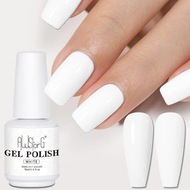 AWStorG 15ML Pink Color Gel Nail Polish Fantastic Adhesion Consistency Ultra Gorgeous Color Soak Off UV LED Semi Permanent Gel