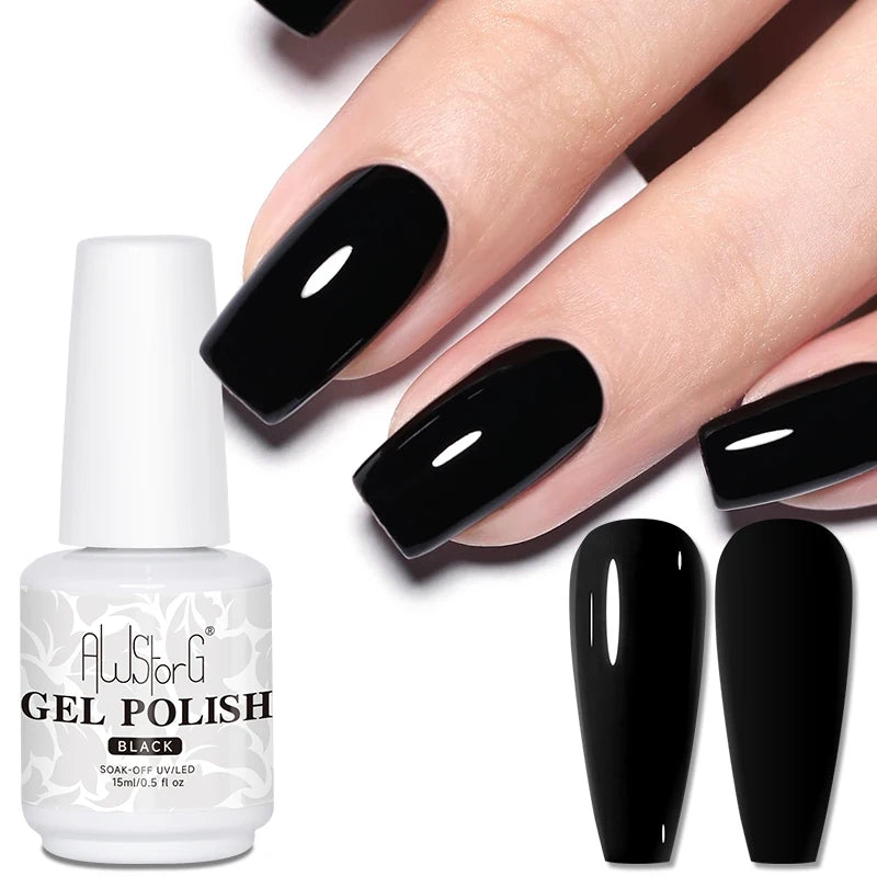 AWStorG 15ML Pink Color Gel Nail Polish Fantastic Adhesion Consistency Ultra Gorgeous Color Soak Off UV LED Semi Permanent Gel