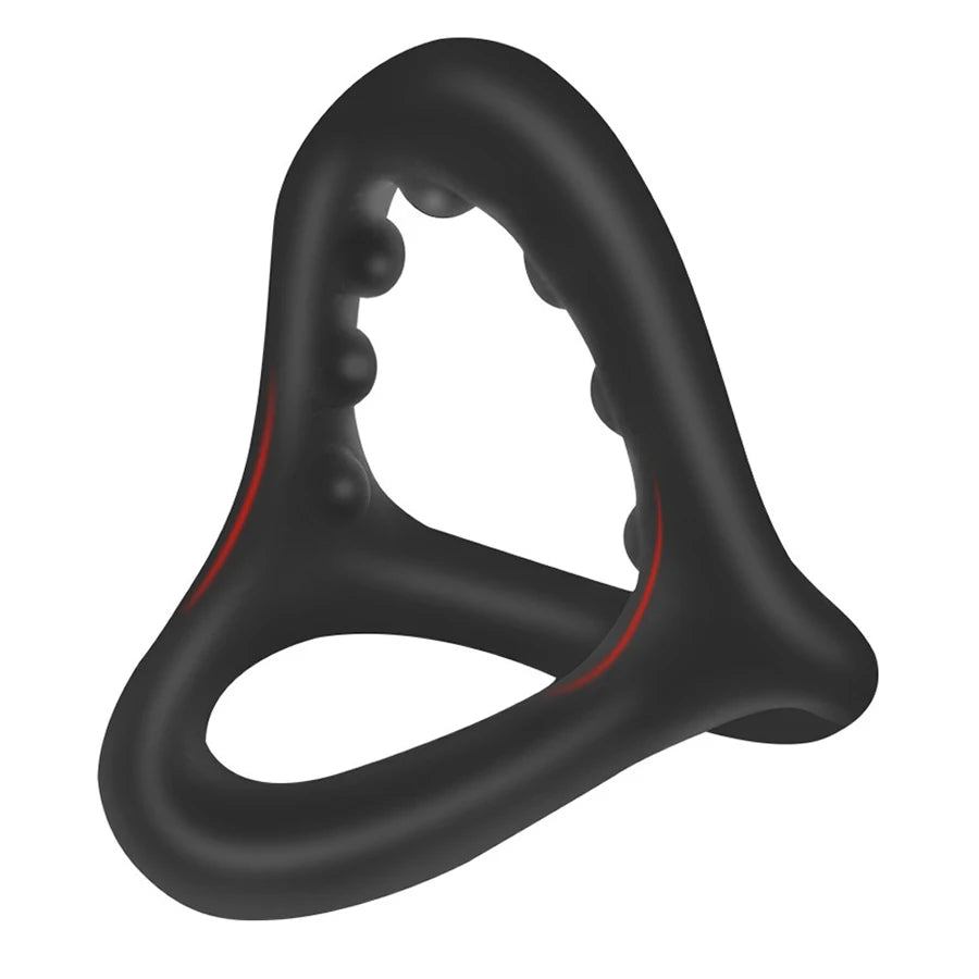 PulseX Silicone Penis Rings Cock Ring Erection Enhancing Triangular Penis Ring With Massage Beads Delayed Ejaculation Sex Toys For Men