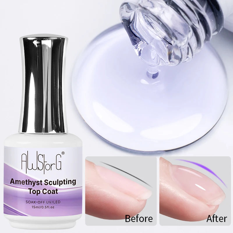 AWStorG 15ML Pink Color Gel Nail Polish Fantastic Adhesion Consistency Ultra Gorgeous Color Soak Off UV LED Semi Permanent Gel