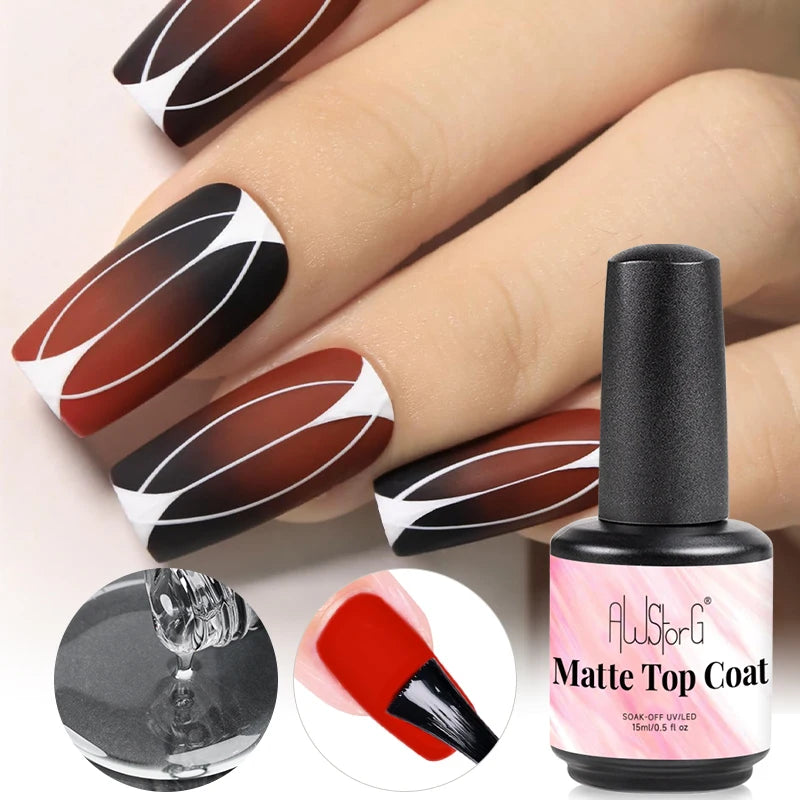 AWStorG 15ML Pink Color Gel Nail Polish Fantastic Adhesion Consistency Ultra Gorgeous Color Soak Off UV LED Semi Permanent Gel