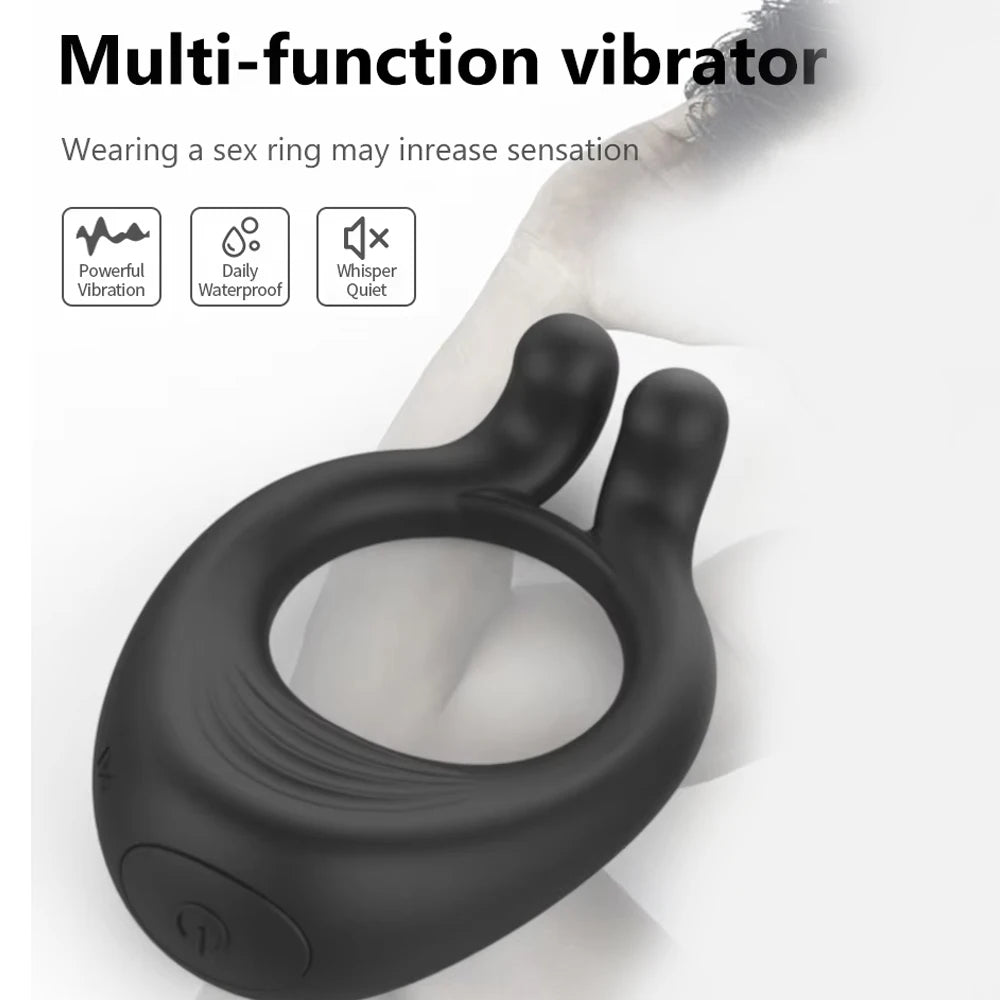 PulseX Cock Vibrator Ring Man Penis Powerful Vibrating Cock Ring Couple Rings Penisring Delay Ejaculation Cockring Sex Toys for Adults