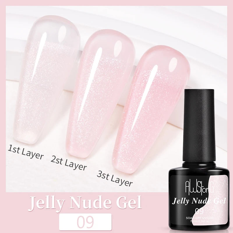AWStorG 15ML Pink Color Gel Nail Polish Fantastic Adhesion Consistency Ultra Gorgeous Color Soak Off UV LED Semi Permanent Gel