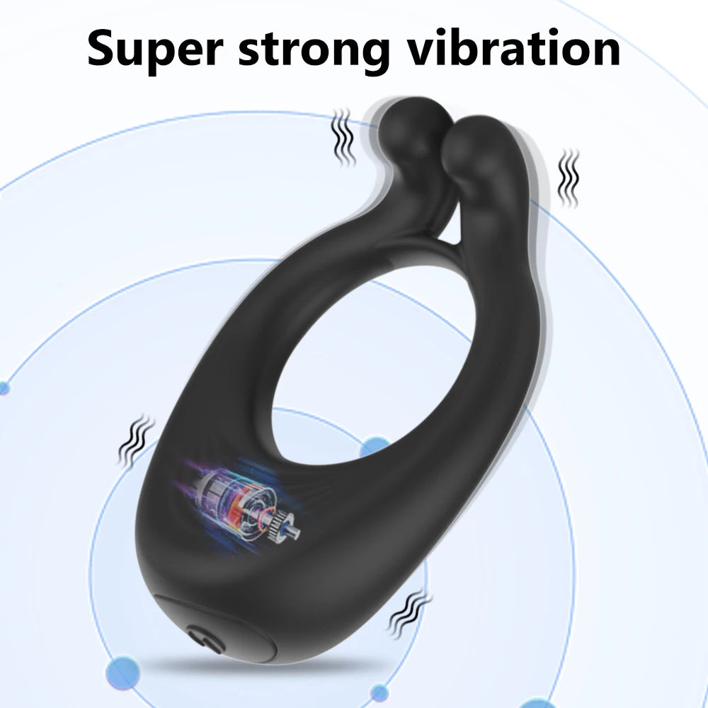 PulseX Cock Vibrator Ring Man Penis Powerful Vibrating Cock Ring Couple Rings Penisring Delay Ejaculation Cockring Sex Toys for Adults