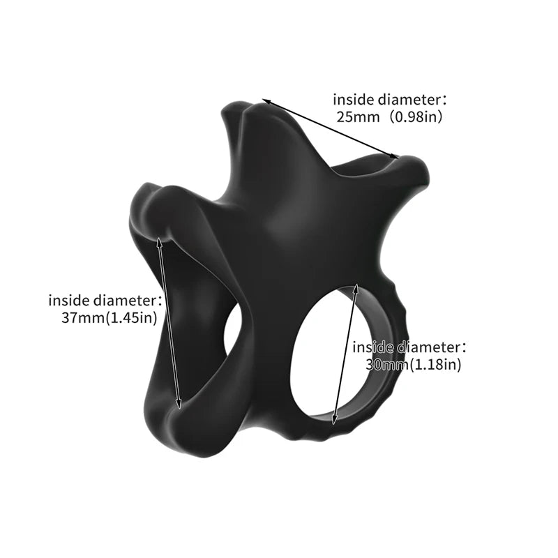 PulseX Penis Ring Men SM Testicle Bondage Ball Stretcher Erection Delay Ejaculation Cock Cage Lock Enlargement Sex Toys Couple