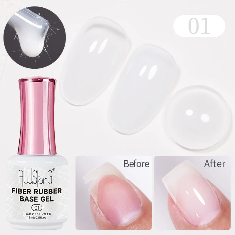 AWStorG 15ML Pink Color Gel Nail Polish Fantastic Adhesion Consistency Ultra Gorgeous Color Soak Off UV LED Semi Permanent Gel