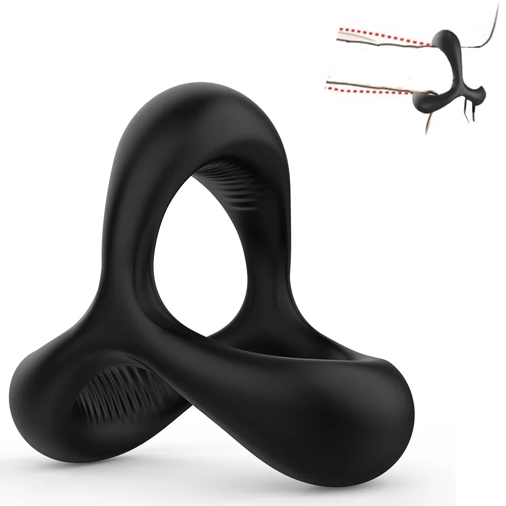 PulseX Penis Ring For Men Delay Ejaculation Erection Sex Product Scrotum Sleeve Dick Enlarger Ring Cock Cage Male Chastity Belt Sex Toy