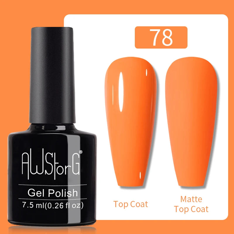 AWStorG 15ML Pink Color Gel Nail Polish Fantastic Adhesion Consistency Ultra Gorgeous Color Soak Off UV LED Semi Permanent Gel