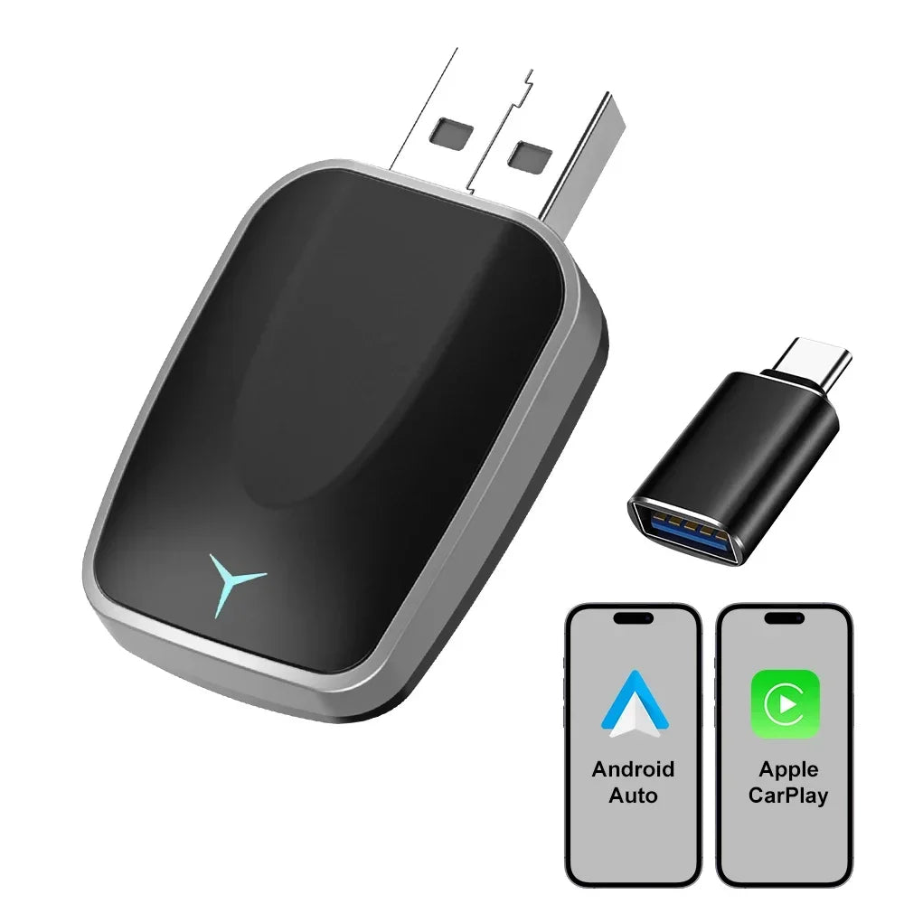 2026 CarPlay Android Auto Wireless Adapter Wired To Wireless Plug and Play Fast Connect Universal for Car
