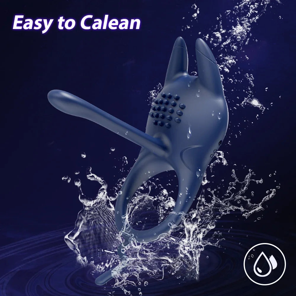 PulseX Penis Ring Vibrator Vibrating Cock Ring for Men Delay Ejaculation Male Penis Massager Clitoral Stimulation for Couples Sex Toys