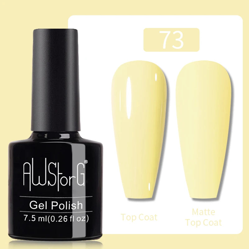 AWStorG 15ML Pink Color Gel Nail Polish Fantastic Adhesion Consistency Ultra Gorgeous Color Soak Off UV LED Semi Permanent Gel