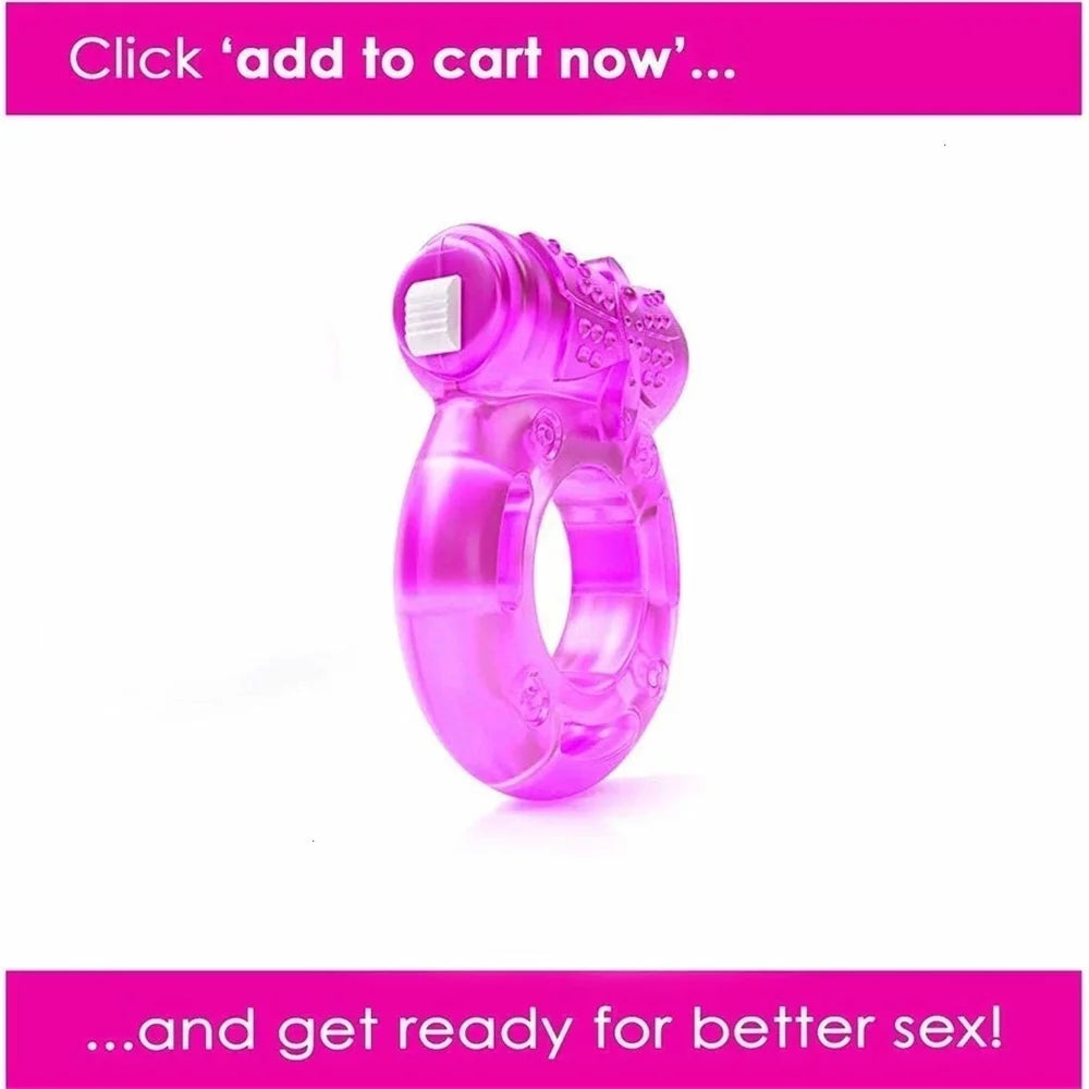 PulseX Men Cock Ring Vibrator Penis Ring Stimulate Vibration Erection Enhance Delay Ejaculation Sex Toy Vibrating Rings Vibrator Ring