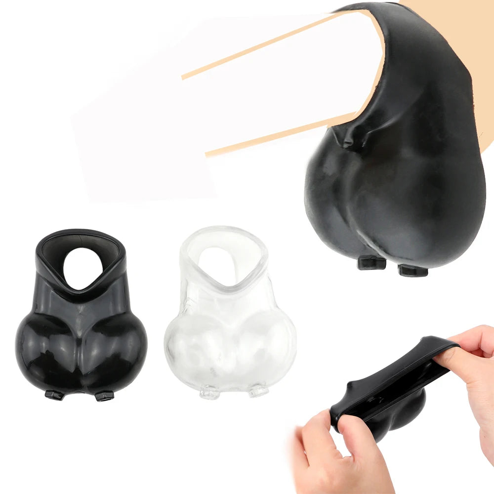 PulseX Penis Ring For Men Delay Ejaculation Erection Sex Product Scrotum Sleeve Dick Enlarger Ring Cock Cage Male Chastity Belt Sex Toy