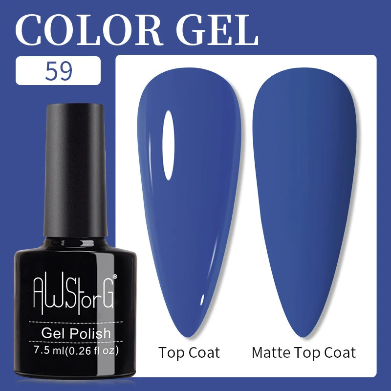 AWStorG 15ML Pink Color Gel Nail Polish Fantastic Adhesion Consistency Ultra Gorgeous Color Soak Off UV LED Semi Permanent Gel