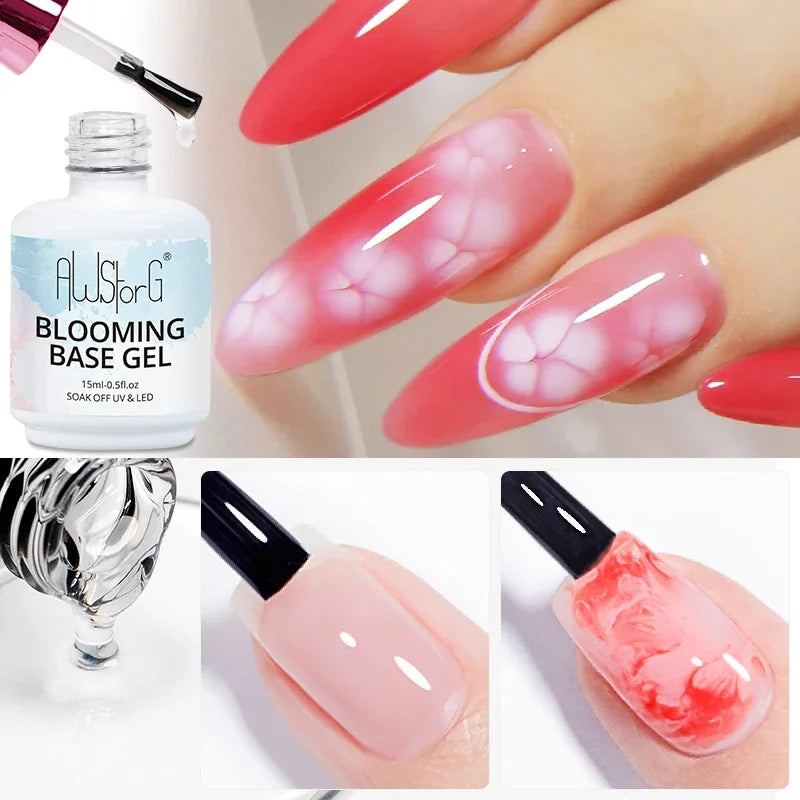 AWStorG 15ML Pink Color Gel Nail Polish Fantastic Adhesion Consistency Ultra Gorgeous Color Soak Off UV LED Semi Permanent Gel