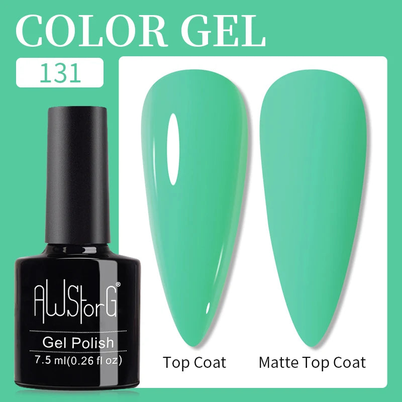 AWStorG 15ML Pink Color Gel Nail Polish Fantastic Adhesion Consistency Ultra Gorgeous Color Soak Off UV LED Semi Permanent Gel