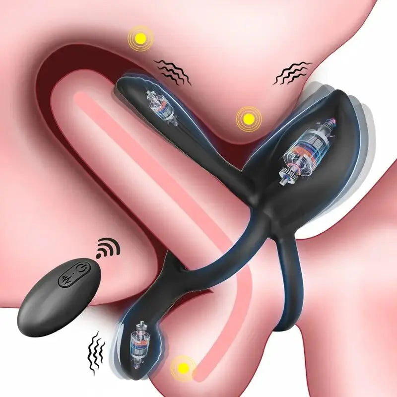 PulseX Adult Sex Toys Penis Ring Semen Cock Ring Penis Ejaculation Delayed Vibrating Massage Sex Erotic Toys For Men Couple Ring