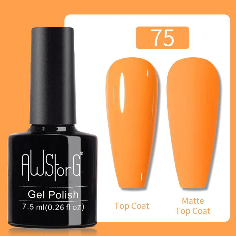 AWStorG 15ML Pink Color Gel Nail Polish Fantastic Adhesion Consistency Ultra Gorgeous Color Soak Off UV LED Semi Permanent Gel