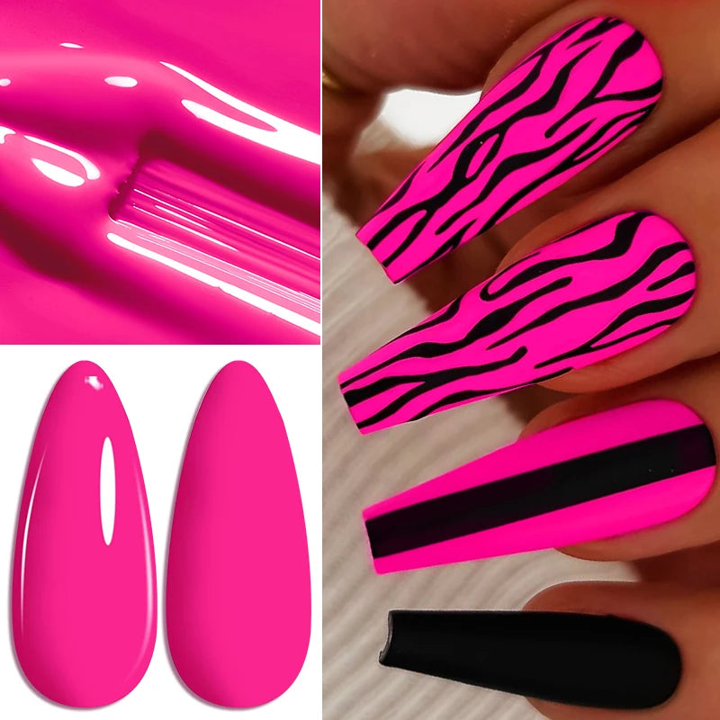 AWStorG 15ML Pink Color Gel Nail Polish Fantastic Adhesion Consistency Ultra Gorgeous Color Soak Off UV LED Semi Permanent Gel