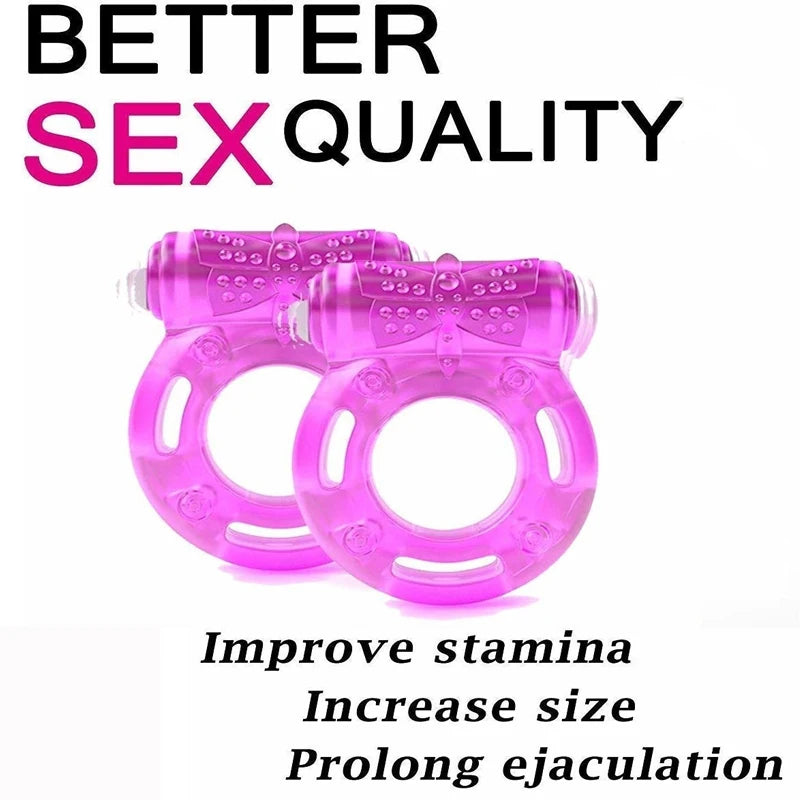 PulseX Men Cock Ring Vibrator Penis Ring Stimulate Vibration Erection Enhance Delay Ejaculation Sex Toy Vibrating Rings Vibrator Ring