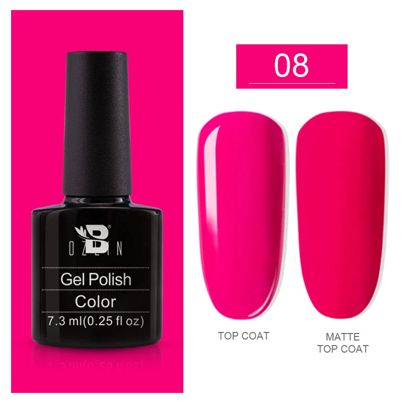 AWStorG 15ML Pink Color Gel Nail Polish Fantastic Adhesion Consistency Ultra Gorgeous Color Soak Off UV LED Semi Permanent Gel