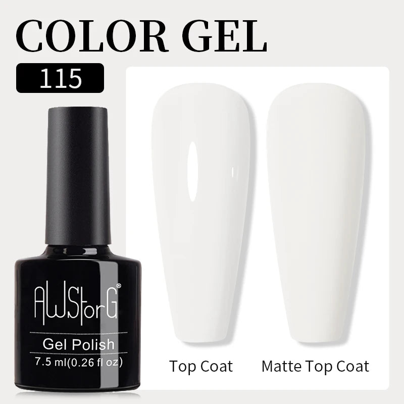 AWStorG 15ML Pink Color Gel Nail Polish Fantastic Adhesion Consistency Ultra Gorgeous Color Soak Off UV LED Semi Permanent Gel