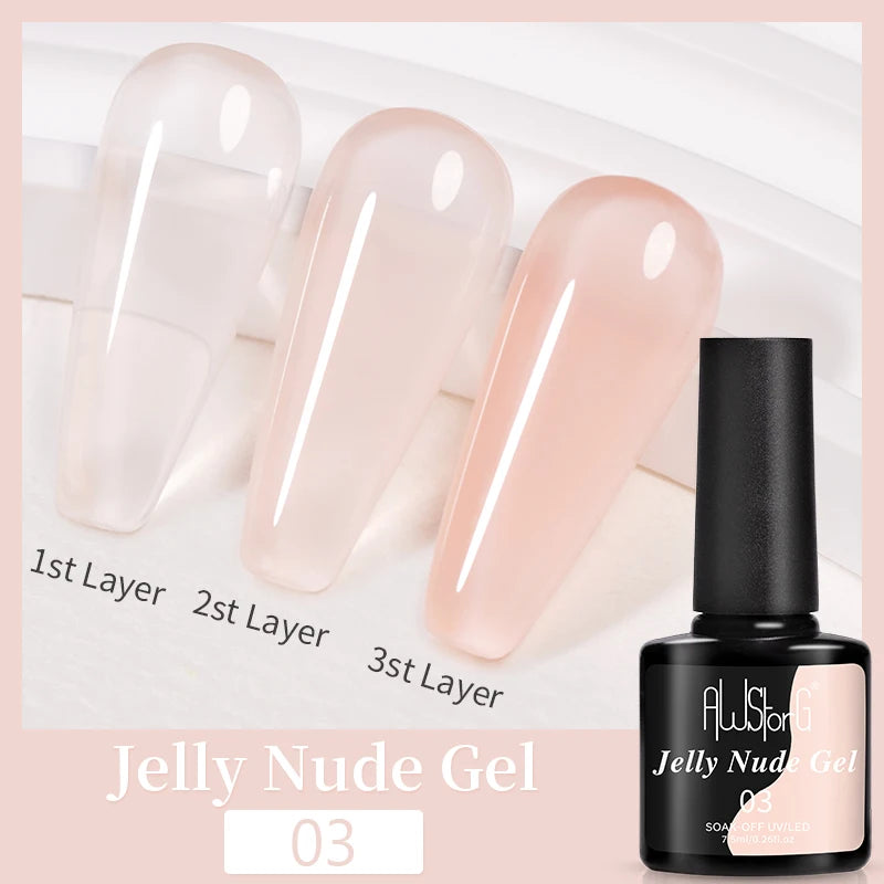 AWStorG 15ML Pink Color Gel Nail Polish Fantastic Adhesion Consistency Ultra Gorgeous Color Soak Off UV LED Semi Permanent Gel