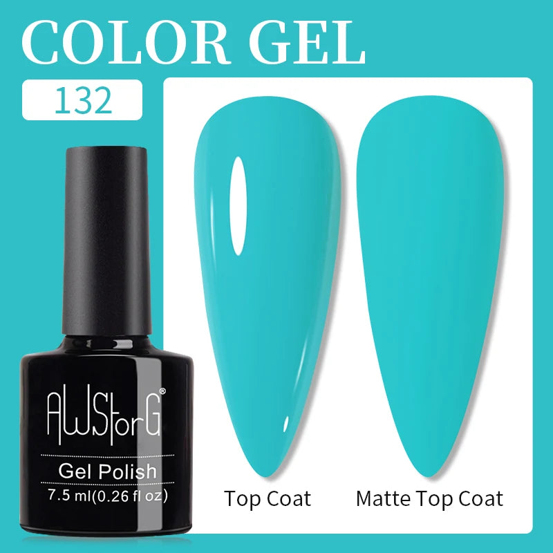 AWStorG 15ML Pink Color Gel Nail Polish Fantastic Adhesion Consistency Ultra Gorgeous Color Soak Off UV LED Semi Permanent Gel