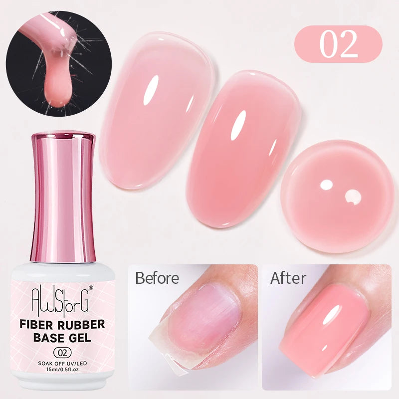 AWStorG 15ML Pink Color Gel Nail Polish Fantastic Adhesion Consistency Ultra Gorgeous Color Soak Off UV LED Semi Permanent Gel