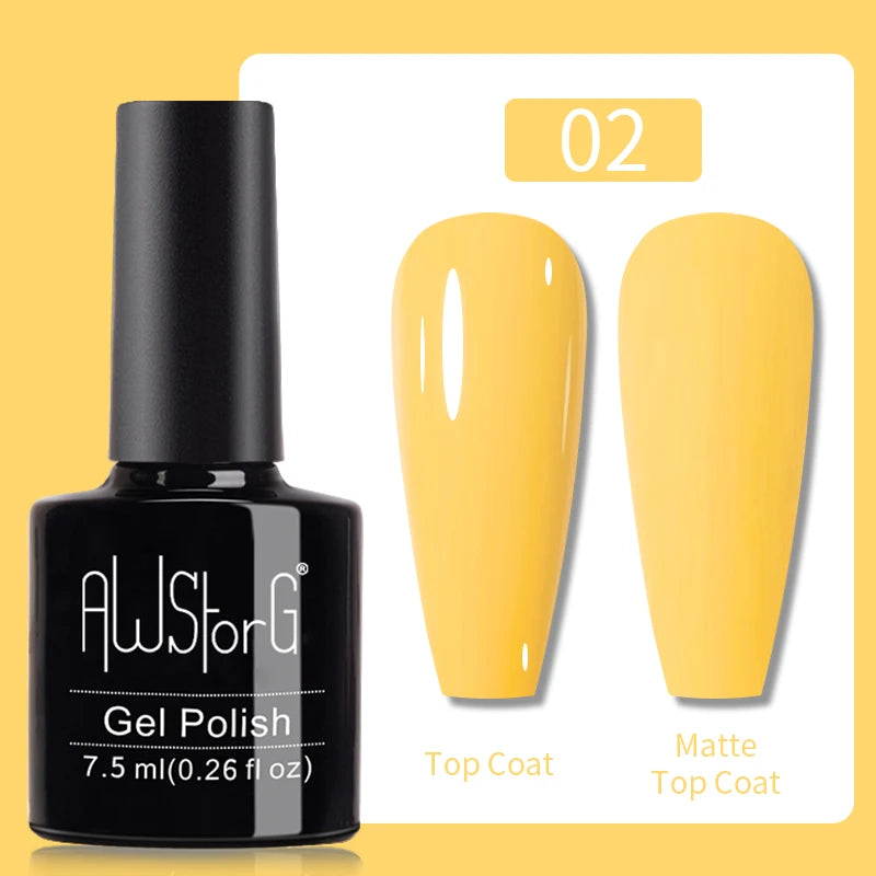 AWStorG 15ML Pink Color Gel Nail Polish Fantastic Adhesion Consistency Ultra Gorgeous Color Soak Off UV LED Semi Permanent Gel