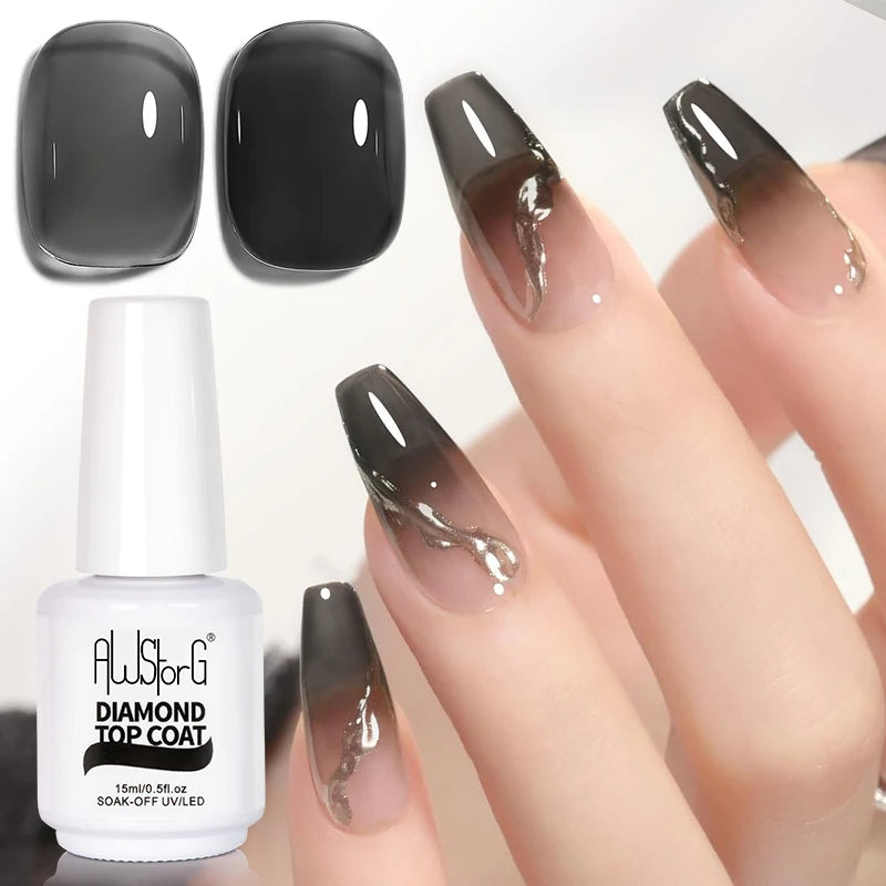 AWStorG 15ML Pink Color Gel Nail Polish Fantastic Adhesion Consistency Ultra Gorgeous Color Soak Off UV LED Semi Permanent Gel