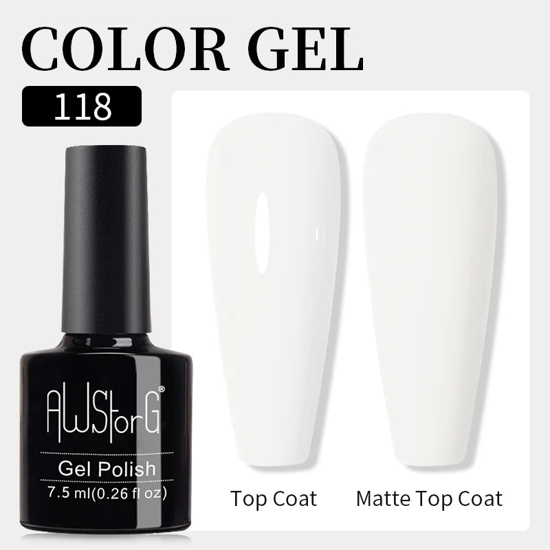 AWStorG 15ML Pink Color Gel Nail Polish Fantastic Adhesion Consistency Ultra Gorgeous Color Soak Off UV LED Semi Permanent Gel