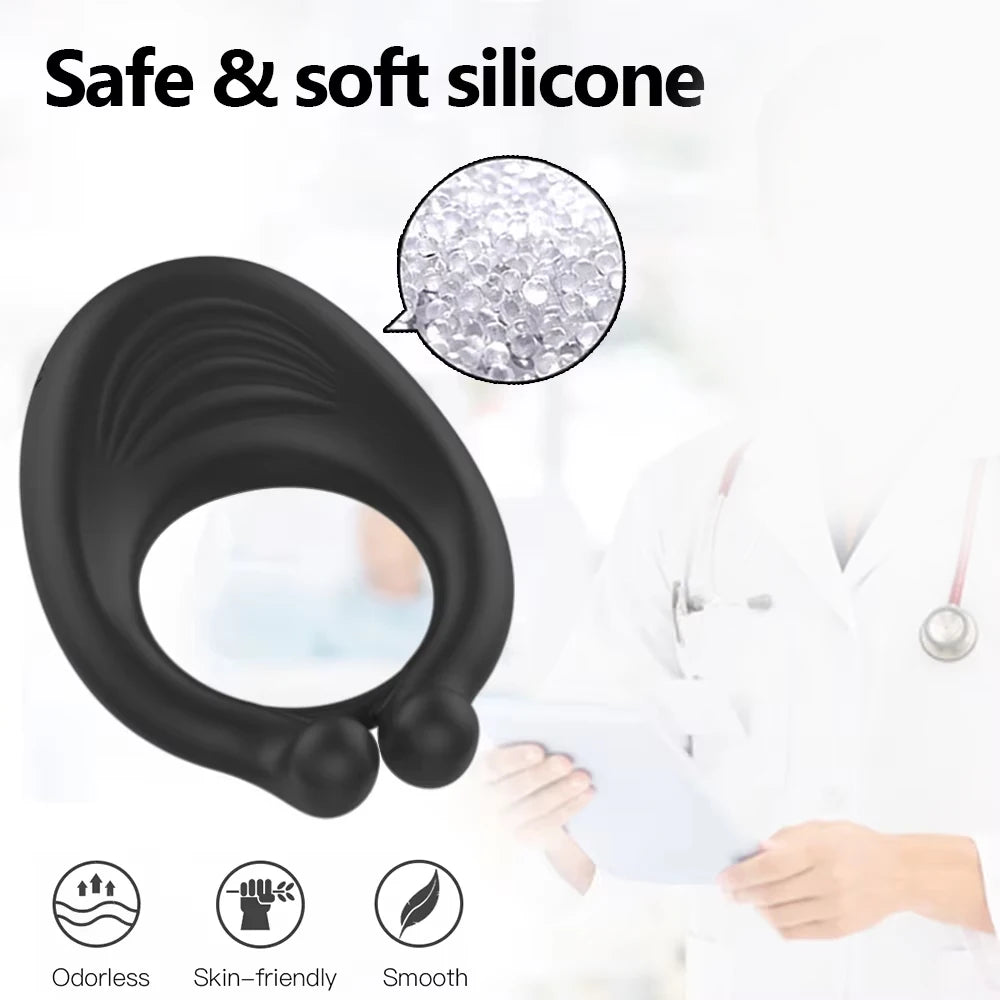 PulseX Cock Vibrator Ring Man Penis Powerful Vibrating Cock Ring Couple Rings Penisring Delay Ejaculation Cockring Sex Toys for Adults